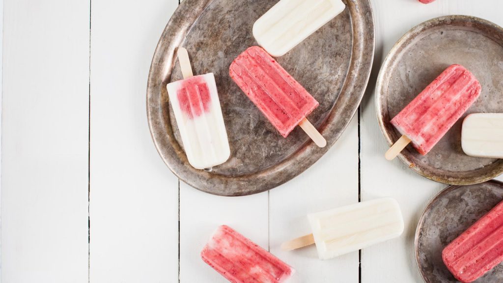 Frozen Fruity Cream Pops